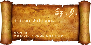 Szimon Julianna névjegykártya